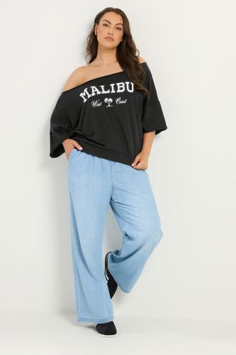 Sweatshirt Noir « Malibu » À Épaules Dénudées Size 42 - Yours - Modalova