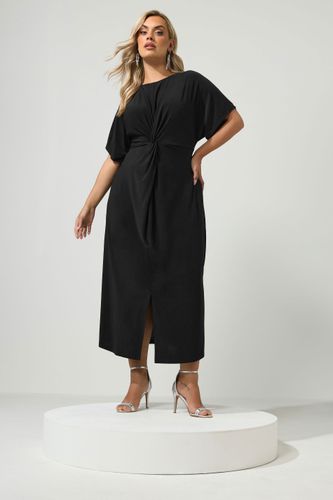 Robe Noire Nouée Sur Le Devant Size 42 - Yours London - Modalova