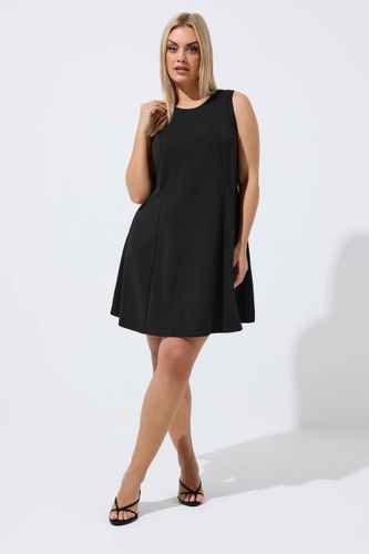 Robe Noire À Coutures Apparentes Size 40 - Limited Collection - Modalova