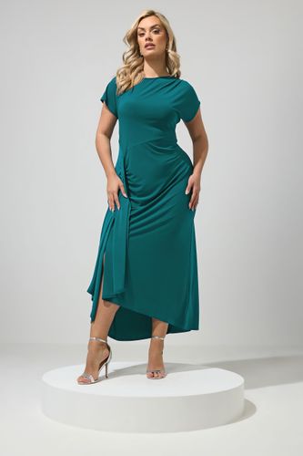 Robe Bleue À Détails Froncés Size 40 - Yours London - Modalova