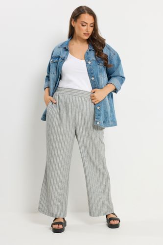Pantalon Aspect Lin Gris Rayé Size Regular > 62-64 - Yours - Modalova