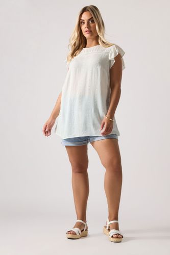 Haut Blanc Texturé Brodé Size 46 - Yours - Modalova
