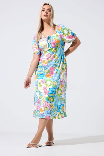 Robe Blanche À Imprimé Carte Postale Varié Size 46 - Limited Collection - Modalova