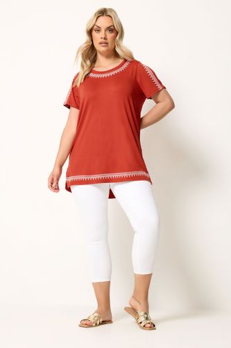 Top À Épaules Dénudées Brodé Size 66-68 - Yours - Modalova
