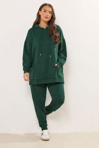 Sweat À Capuche Vert À Poche Sur Le Devant Size 46 - Yours - Modalova