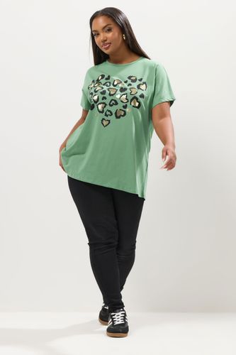 Tshirt Imprimé Cœur Vert Size 54-56 - Yours - Modalova