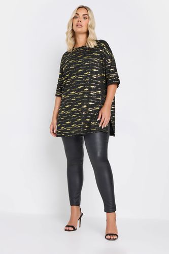 Top Noir & Doré Texturé Alluminium Size 50-52 - Yours - Modalova