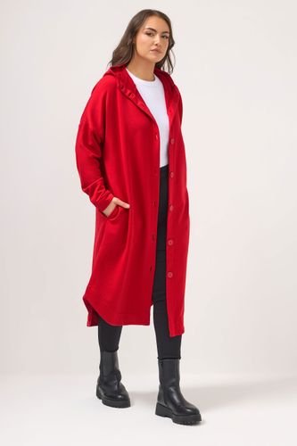 Veste Longue À Capuche Rouge Size 48 - Yours - Modalova