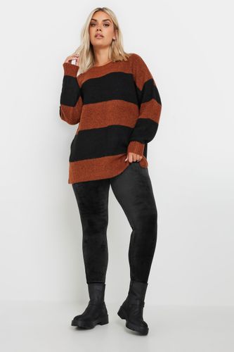 Legging Noir Texturé Velours Size 58-60 - Yours - Modalova