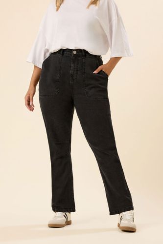 Jean Slim Barrel Noir Délavé Size 58-60 - Yours - Modalova
