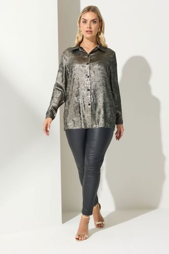 Chemise Métallisée À Boutons Dorés Size 44 - Yours London - Modalova