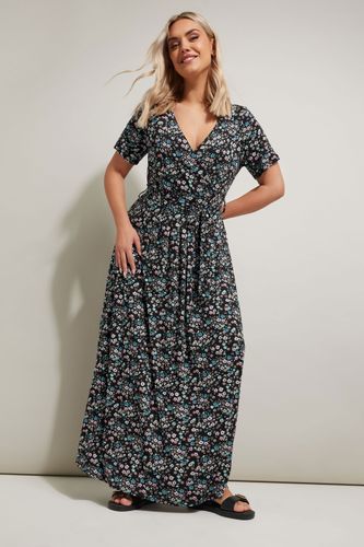 Robe Maxi Noire Cachecoeur Floral Size 48 - Yours - Modalova