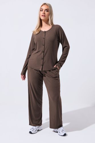 Top Côtelé Marron À Boutons Size 42 - Limited Collection - Modalova