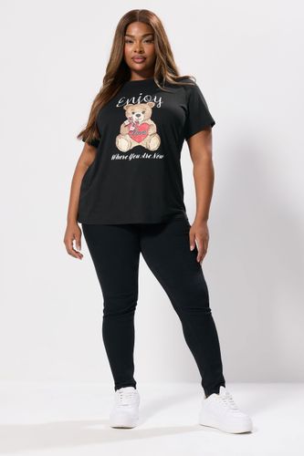 Tshirt Noir Imprimé Ours En Peluche Size 54-56 - Yours - Modalova