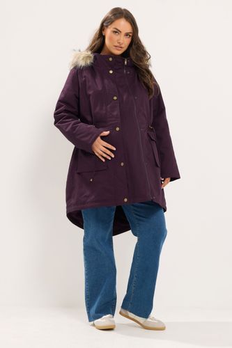 Maternity Parka Bordeaux Bordée De Fausse Fourrure Size 40 - Bump It Up - Modalova