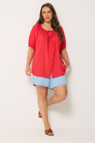 Top Rouge Avec Lien À L'encolure Size 46 - Yours - Modalova