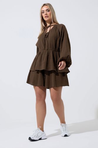 Short Marron Chocolat En Gaze De Coton Size 58-60 - Limited Collection - Modalova