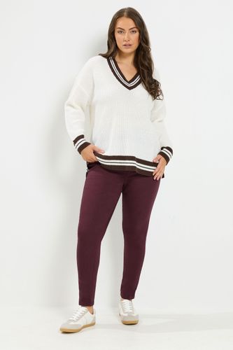 Jegging Grace À Enfiler Bordeaux Size 40 - Yours - Modalova