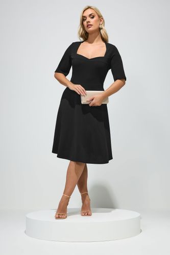 Robe Patineuse Noire À Empiècement Size 42 - Yours London - Modalova