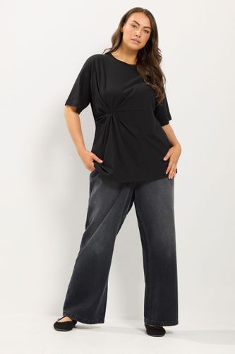 Tshirt Noir Torsadé Sur Le Devant Size 58-60 - Yours - Modalova