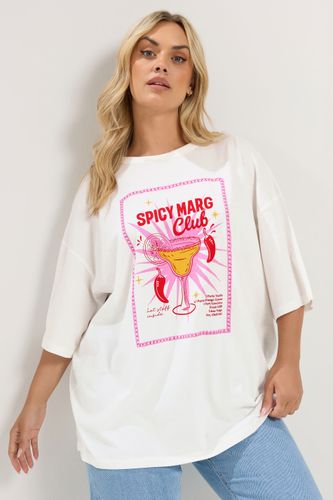 Tshirt Ivoire À Message « Spicy Marg » Size 66-68 - Yours - Modalova
