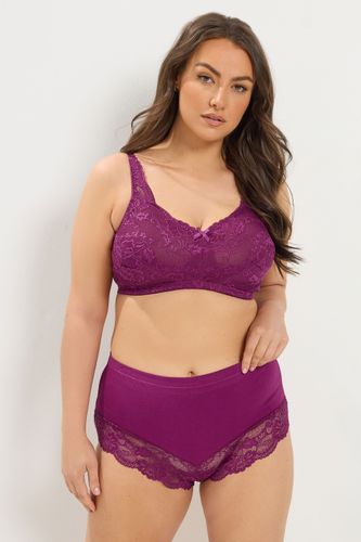 Culotte Couvrante En Dentelle Rose Brillant Size 58-60 - Yours - Modalova