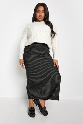 Jupe Noire Maxi Design Rayures Size 42 - Yours - Modalova