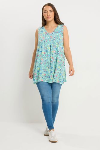Débardeur Plissé Bleu À Fleurs Size 42 - Yours - Modalova