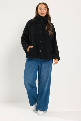 Veste À Col Cheminée En Imitation Mouton Noire Size 58-60 - Yours - Modalova