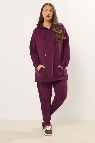 Curve Sweat À Capuche Rouge Bordeaux Avec Poche Sur Le Devant Size 44 - Yours - Modalova