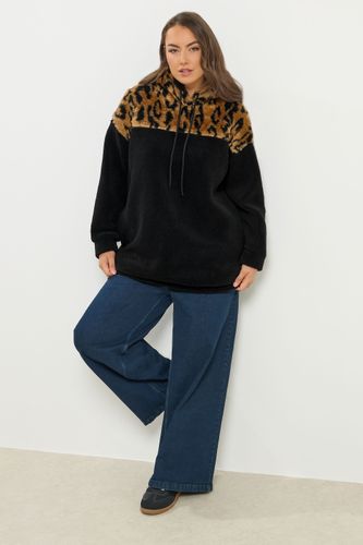 Sweat À Capuche Noir À Empiècement Animal Size 46 - Yours - Modalova