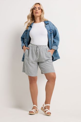 Short À Rayures Avec Cordon De Serrage Bleu Size 48 - Yours - Modalova