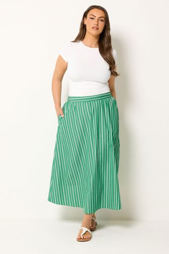 Jupe Milongue Verte À Rayures Size 46 - Yours - Modalova