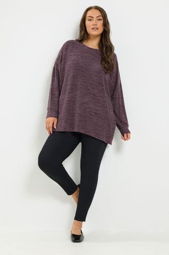 Pull Doux À Manches Longues Violet Size 48 - Yours - Modalova