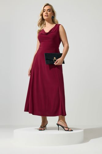 Yours Robe Longue Bordeaux À Drapé Sur Le Devantsize 58-60 - Yours London - Modalova