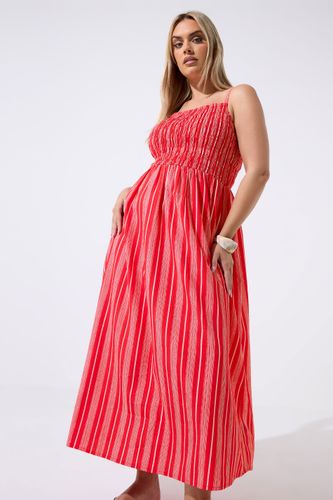 Robe Longue Rouge À Rayures Size 44 - Limited Collection - Modalova