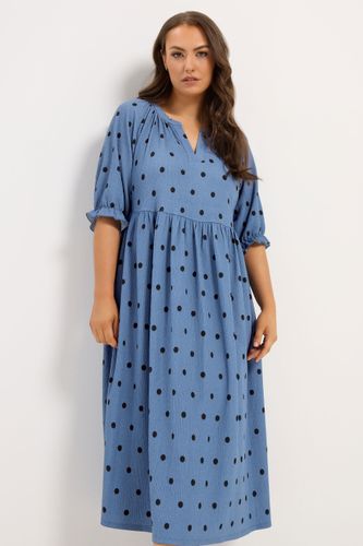Robe Longue Marron Tachetée Size 50-52 - Yours - Modalova