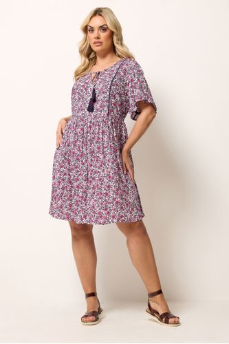 Yours Robe Rose À Fleurs Size 46 - Yours - Modalova