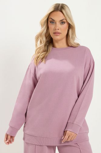Sweatshirt À Col Rond Rose Size 42-44 - Yours - Modalova
