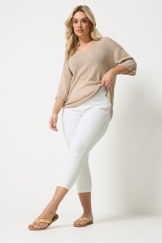Jenny Jegging Pantacourt Blanc Size 46 - Yours - Modalova