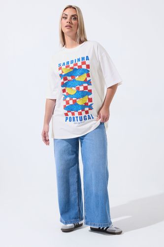 Tshirt Blanc À Imprimé Graphique Poissons « Sardinha » Size 48 - Limited Collection - Modalova