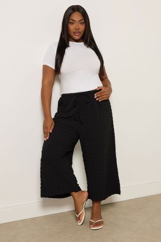 Curve Culotte Noire Texturée À Nouer À La Taille Size 48 - Yours - Modalova
