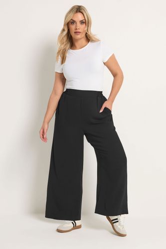 Pantalon Noir À Taille Élastiquée Size 44 - Yours - Modalova