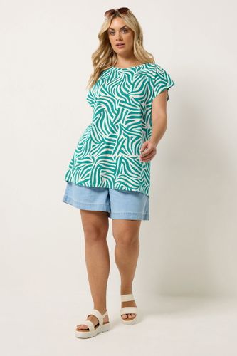 Tshirt Bleu Sarcelle À Imprimé Zèbre Size 50-52 - Yours - Modalova