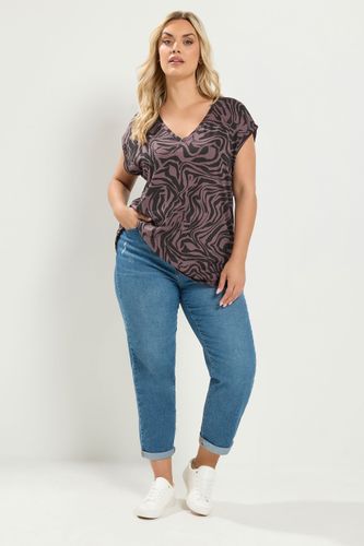 Et Lot De 2 Tshirts À Imprimé Zèbre Marron Et Galetssize 40 - Yours - Modalova