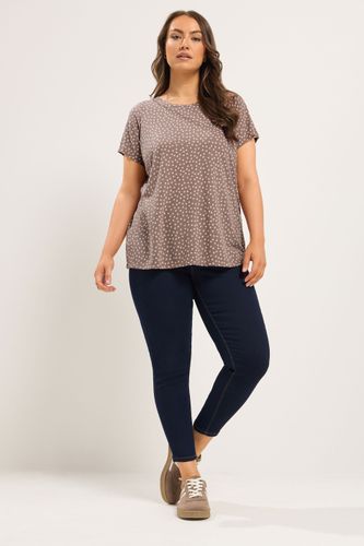 Top À Manches Courtes Ton Naturel Avec Imprimé Tacheté Size 48 - Yours - Modalova