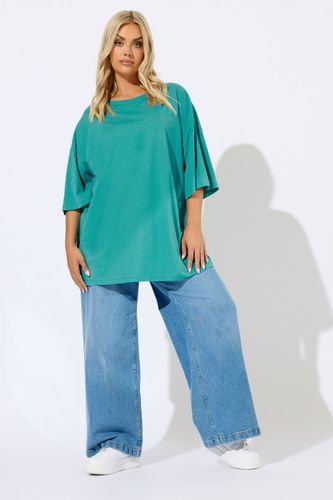 Tshirt Oversize Bleu Sarcelle Size 46 - Yours - Modalova