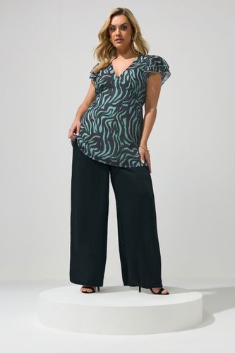 Top Sarcelle À Imprimé Zébré Size 52 - Yours London - Modalova