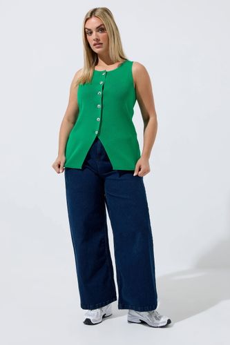 Gilet Vert En Maille Compacte Size 42 - Limited Collection - Modalova