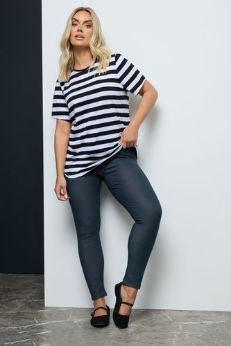 For Good Jegging En Jersey Bleu Size 66-68 - Yours - Modalova